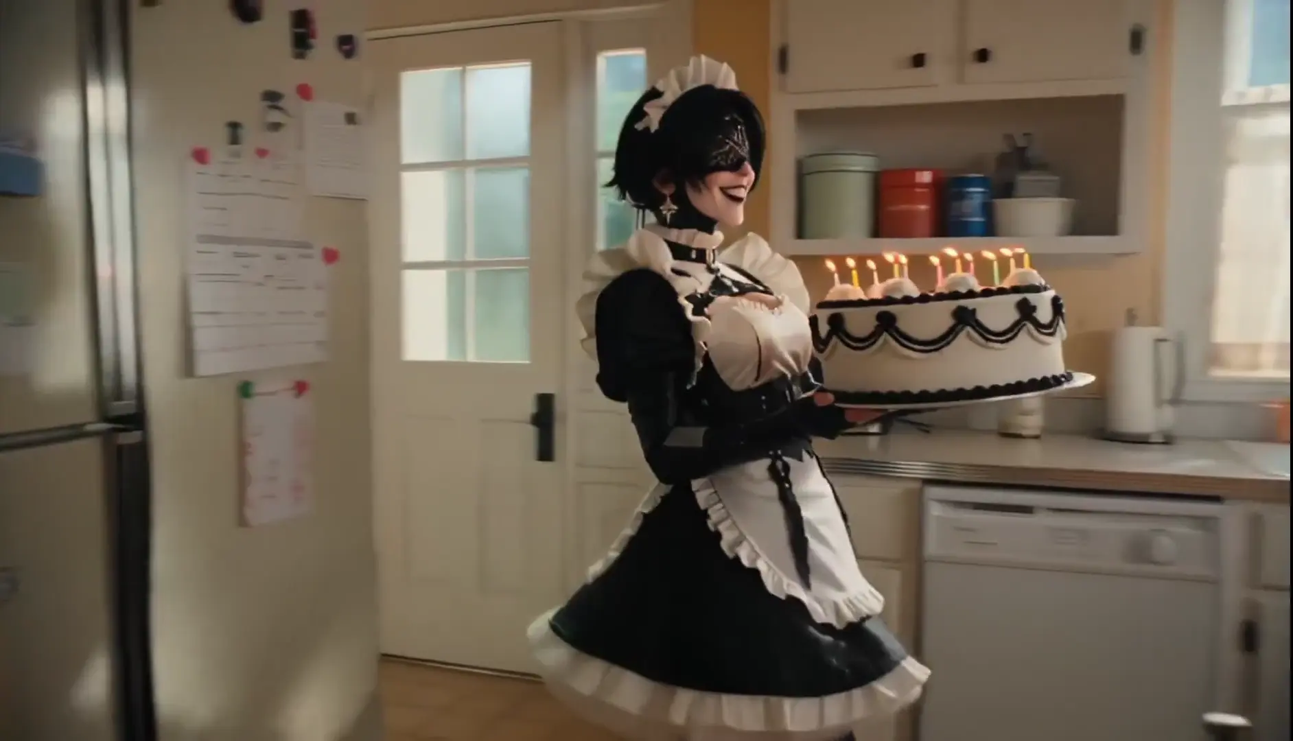 Funny birthday video — the maid and the cake