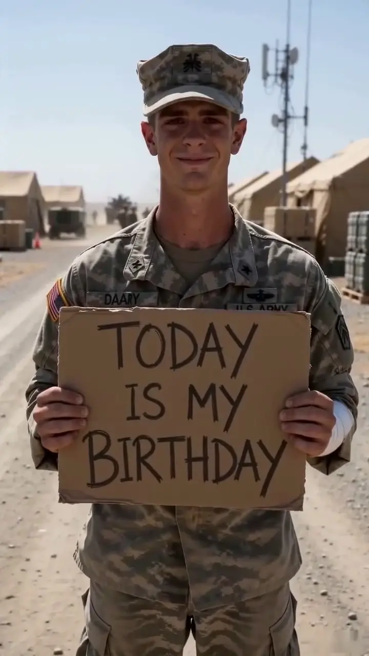 Happy birthday AI — a "Today is my birthday" sign